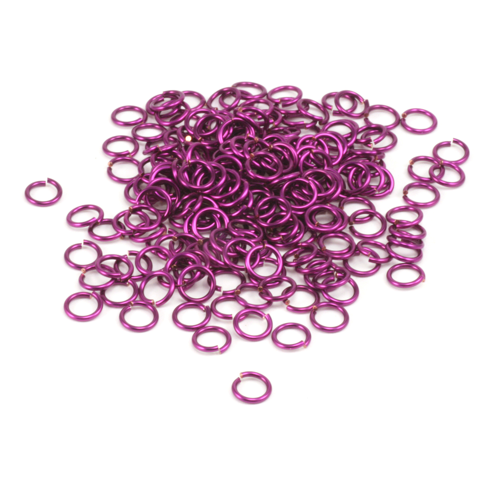 Jump Rings Amethyst Enamel Jump Rings 5mm, 18g 1oz.