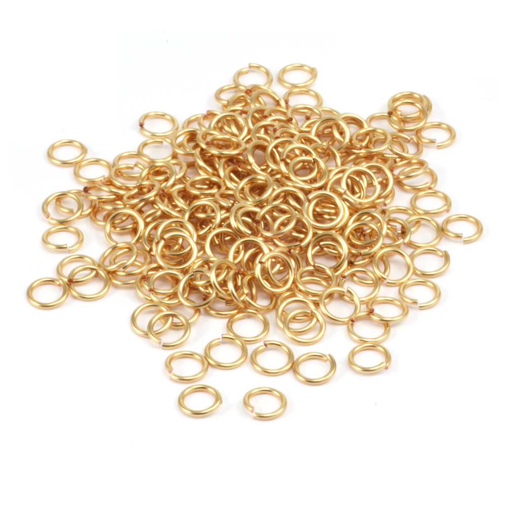 Jump Rings Gold Enamel Jump Rings 5.5mm, 18g 1oz.