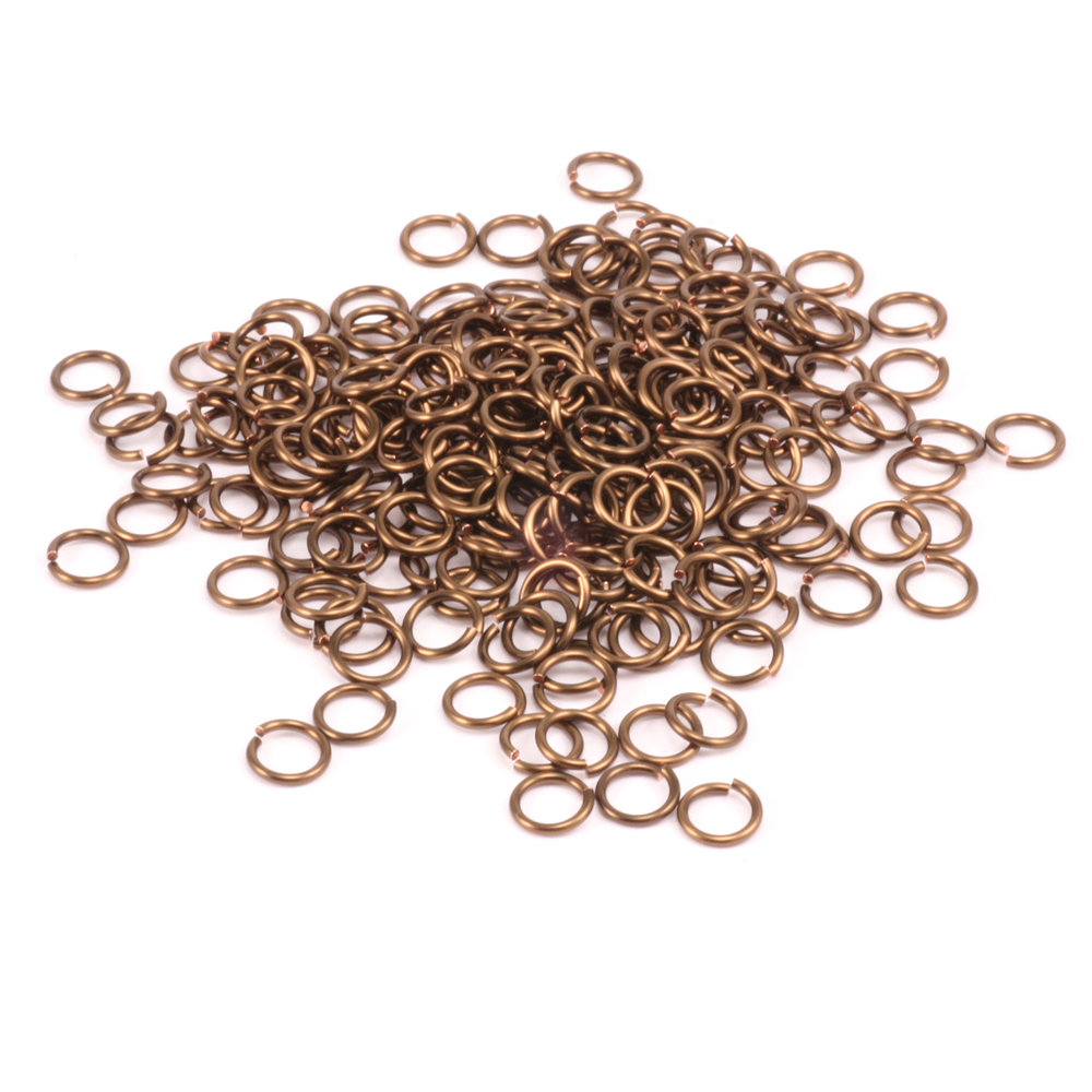 Jump Rings Vintage Bronze Enamel Jump Rings 5.5mm, 18g 1oz.