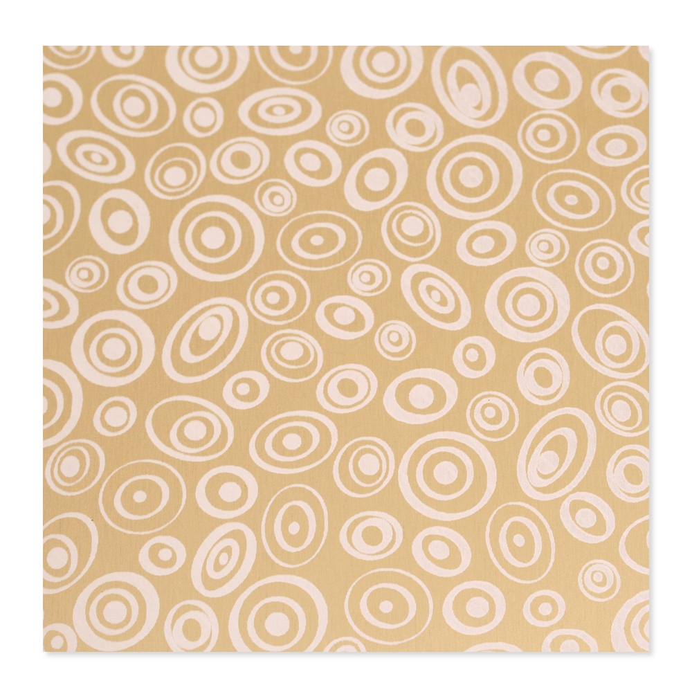 Anodized Aluminum 22g 3x3 Sheet, Design V, Gold