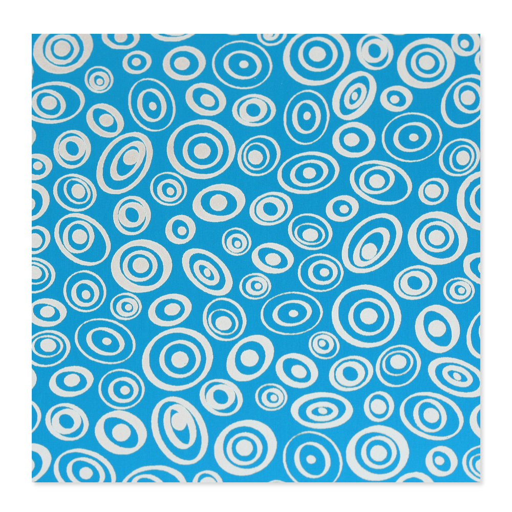 Anodized Aluminum 24g 3x3 Sheet, Design V, Turquoise