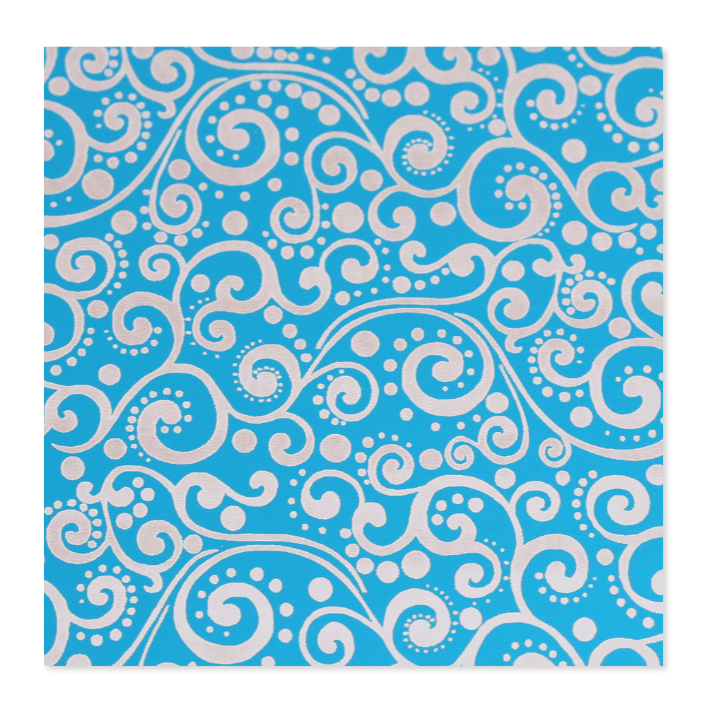Anodized Aluminum 24g 3x3 Sheet, Design X, Turquoise