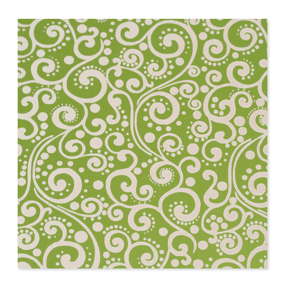 Anodized Aluminum 24g 3x3 Sheet, Design X, Lime Green