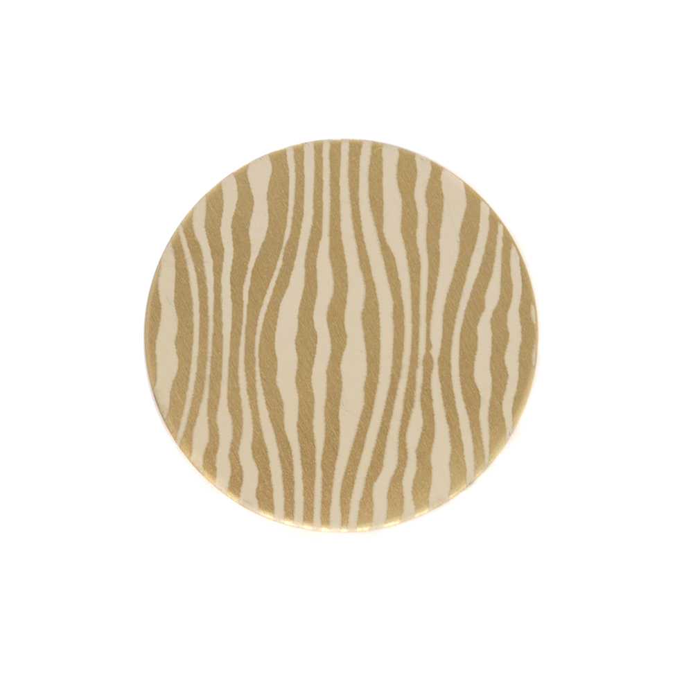 Anodized Aluminum 5/8" Circle, Gold, Design #18, 22g