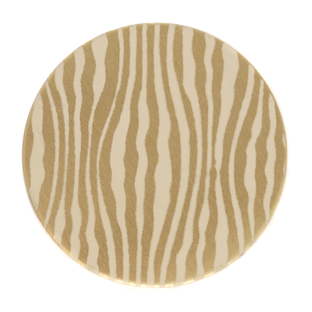 Anodized Aluminum 1" Circle, Gold, Design #18, 22g