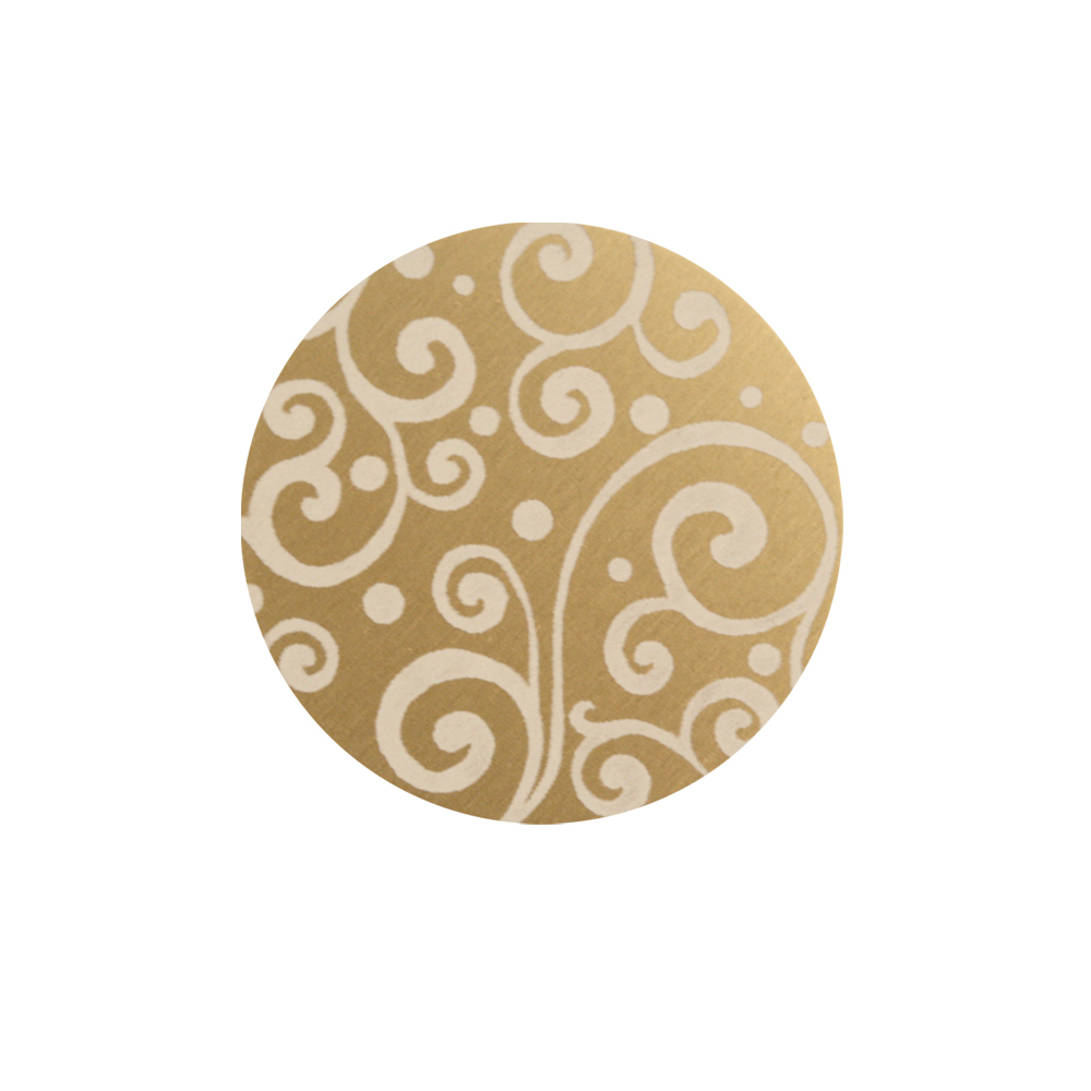 Anodized Aluminum 5/8" Circle, Gold, Design #21, 22g