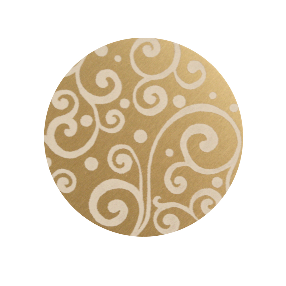 Anodized Aluminum 3/4" Circle, Gold, Design #21, 22g