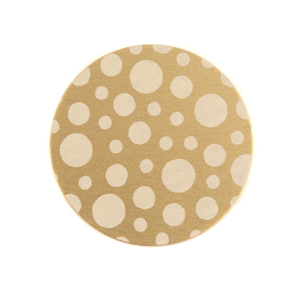 Anodized Aluminum 3/4" Circle, Gold, Design #12, 22g