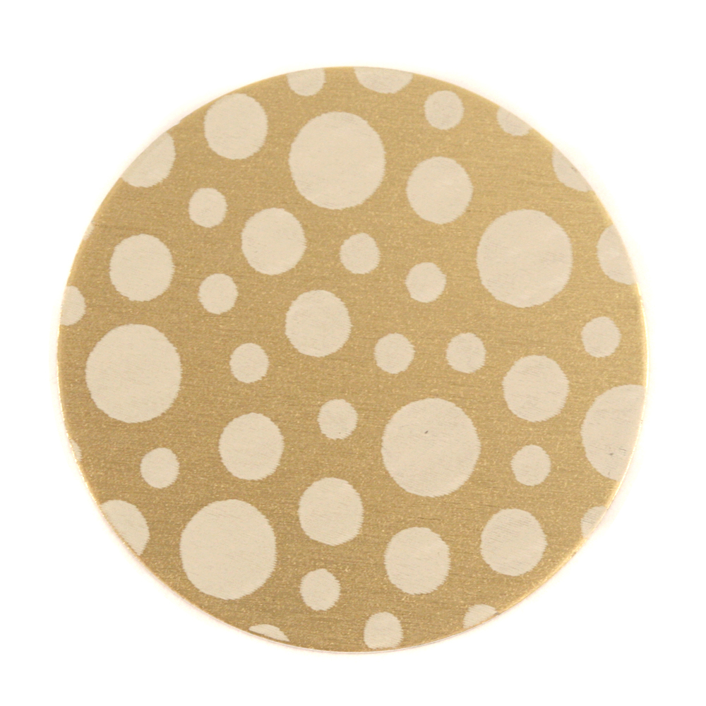 Anodized Aluminum 1" Circle, Gold, Design #12, 22g