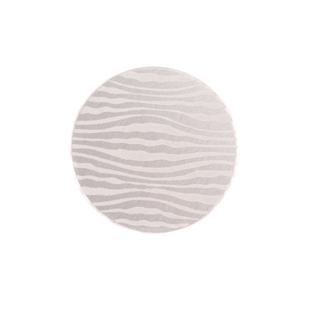 Anodized Aluminum 5/8" Circle, Silver, Design #18, 22g