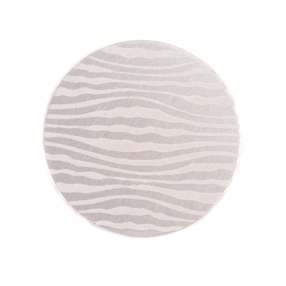 Anodized Aluminum 3/4" Circle, Silver, Design #18, 22g