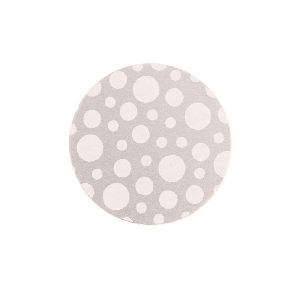 Anodized Aluminum 5/8" Circle, Silver, Design #12, 22g