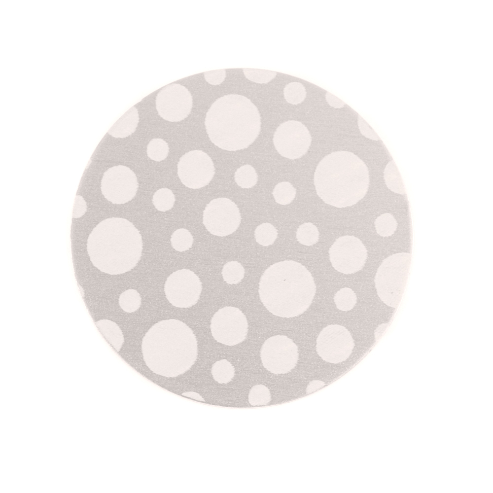 Anodized Aluminum 3/4" Circle, Silver, Design #12, 22g