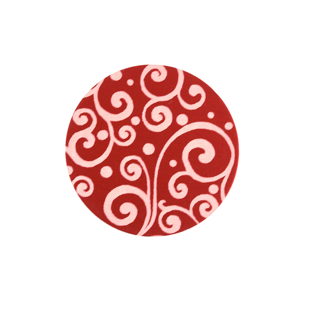 Anodized Aluminum 5/8" Circle, Red, Design #21, 22g