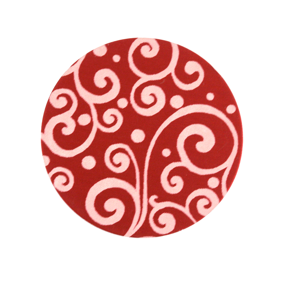 Anodized Aluminum 3/4" Circle, Red, Design #21, 22g