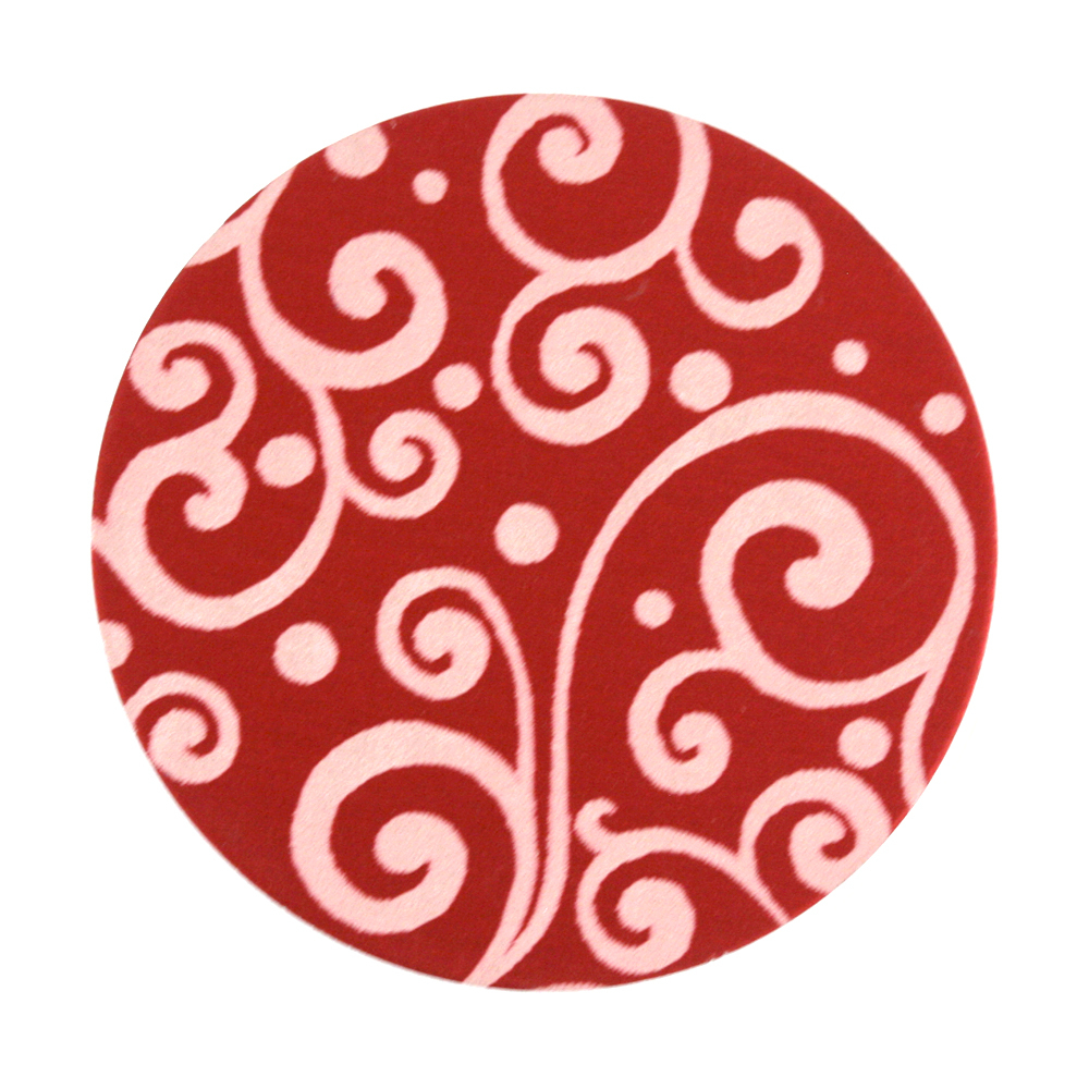 Anodized Aluminum 1" Circle, Red, Design #21, 22g