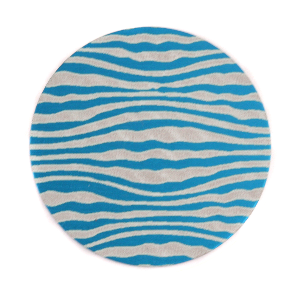 Anodized Aluminum 1" Circle, Turquoise, Design #18, 22g