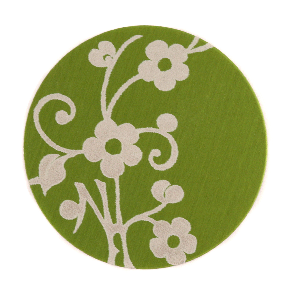 Anodized Aluminum 1" Circle, Lime Green, Design #1, 22g