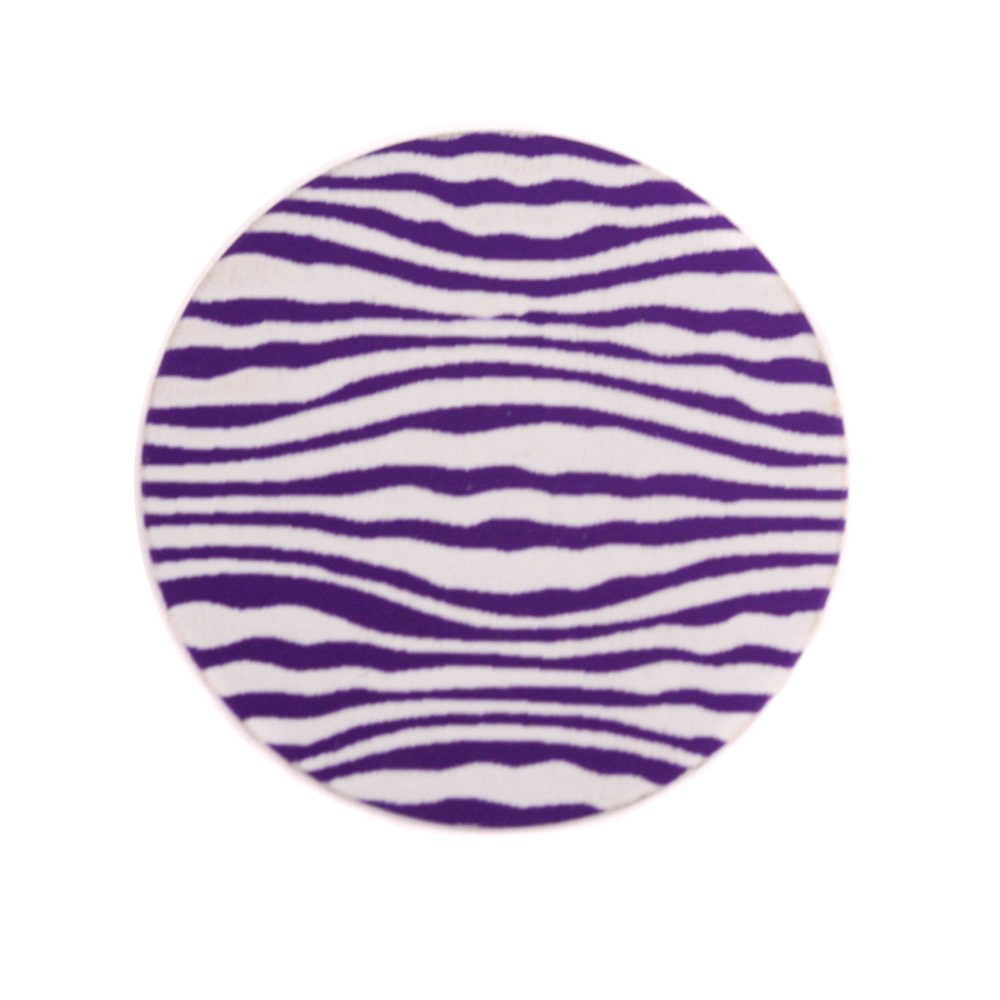 Anodized Aluminum 3/4" Circle, Purple, Design #18, 22g