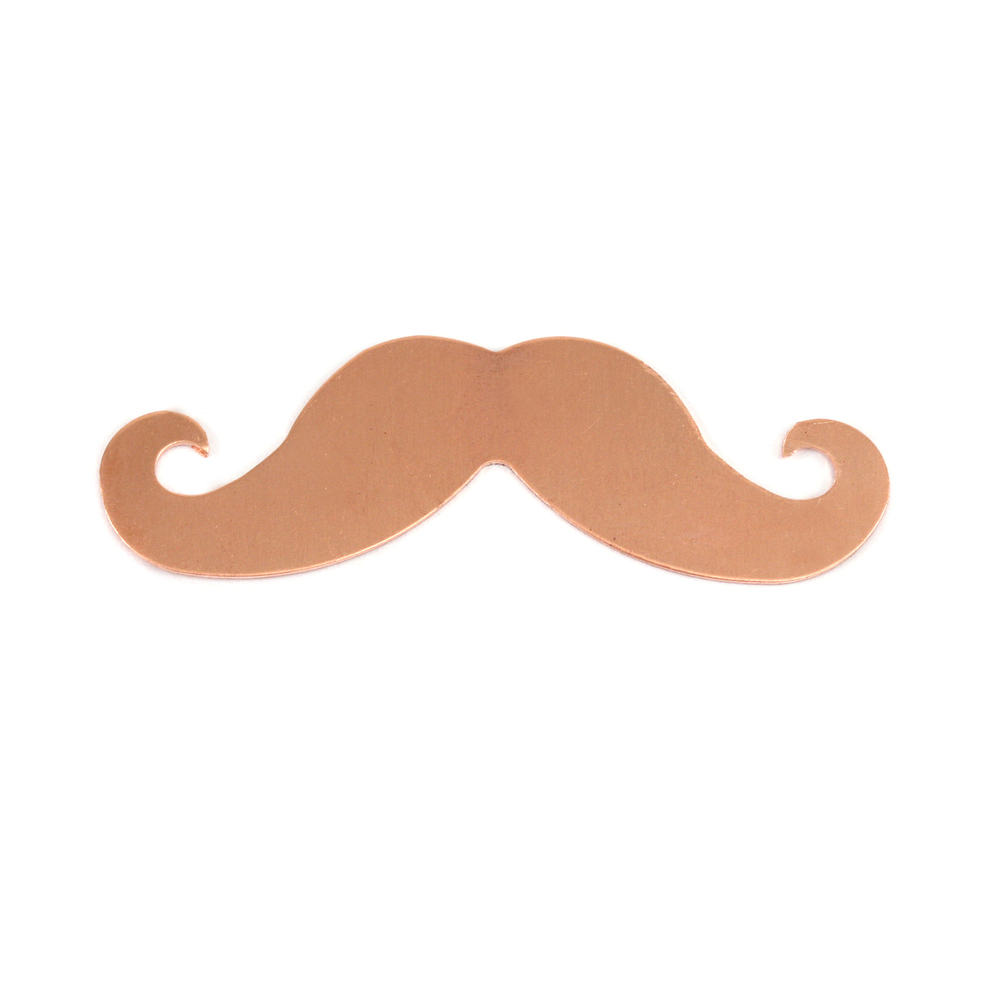 Metal Stamping Blanks Copper Mustache, 24g - Ginger