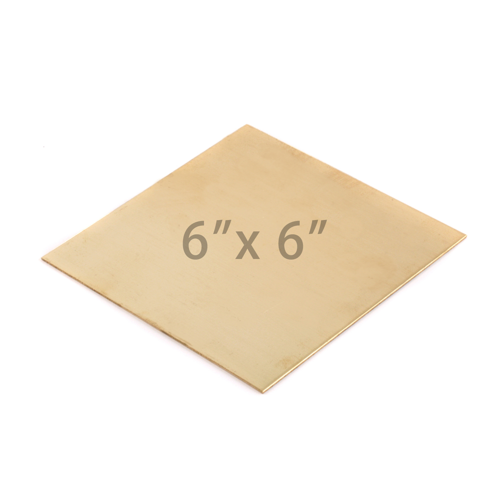 Wire & Sheet Metal Brass 24 gauge Sheet Metal, 6" x 6" piece
