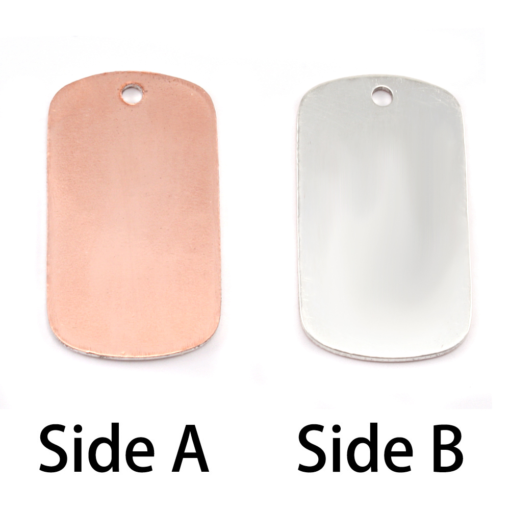 Metal Stamping Blanks Single Clad Medium Dog Tag (no notch), 18g