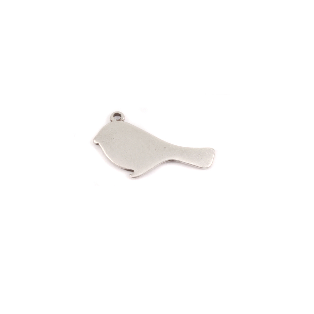 Charms & Solderable Accents Plated Silver Charm: Cute Bird