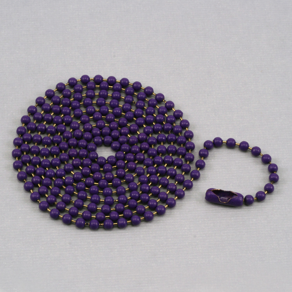 Chain & Clasps Purple Ball Chain with connector, 30" 2.4mm