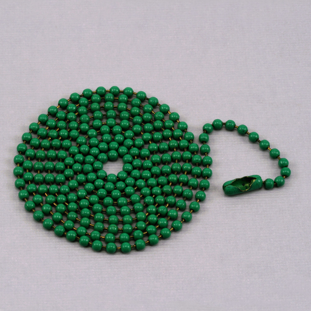 Chain & Clasps Green Ball Chain with connector, 30" 2.4mm