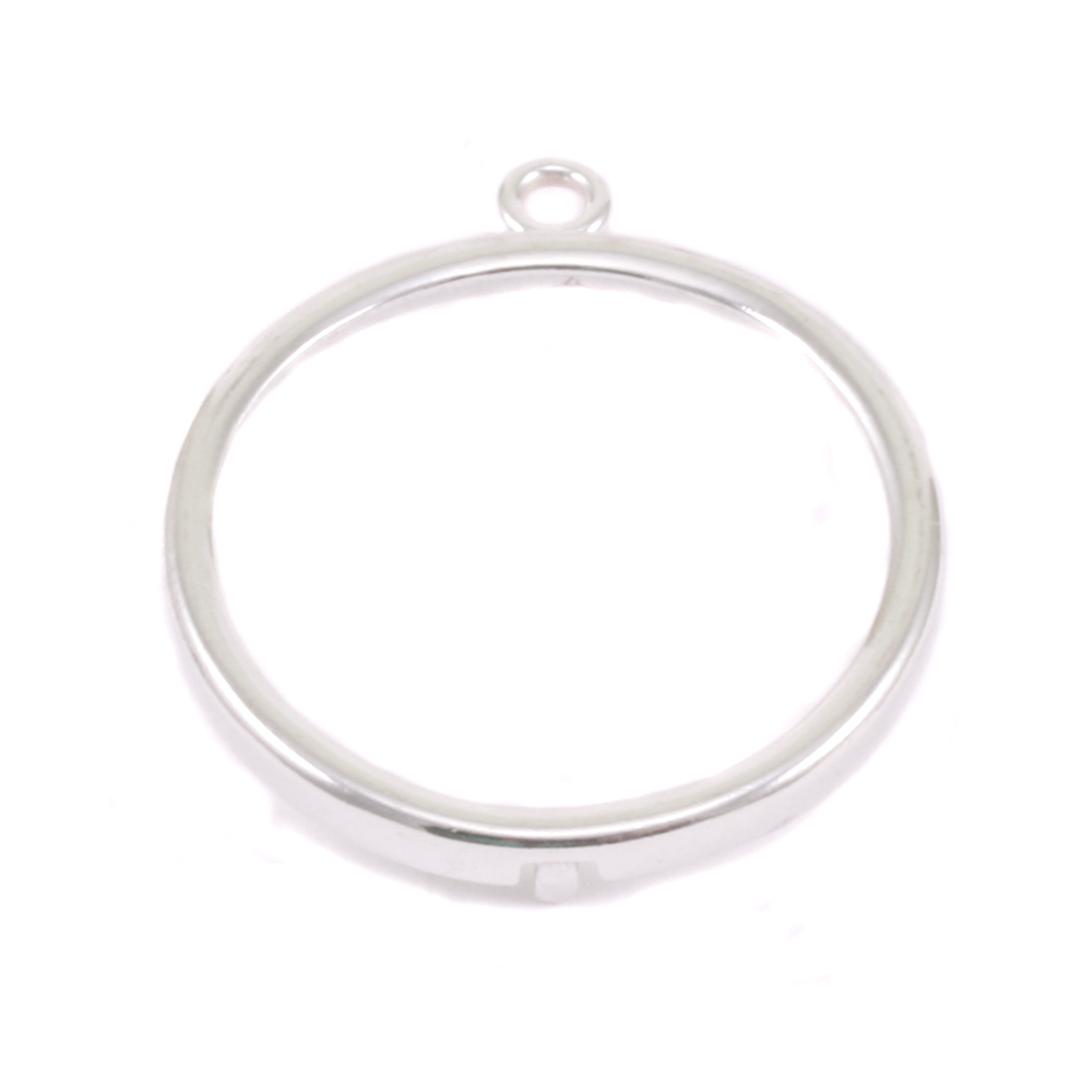 Metal Stamping Blanks Sterling Silver 7/8" Smooth Circle Frame