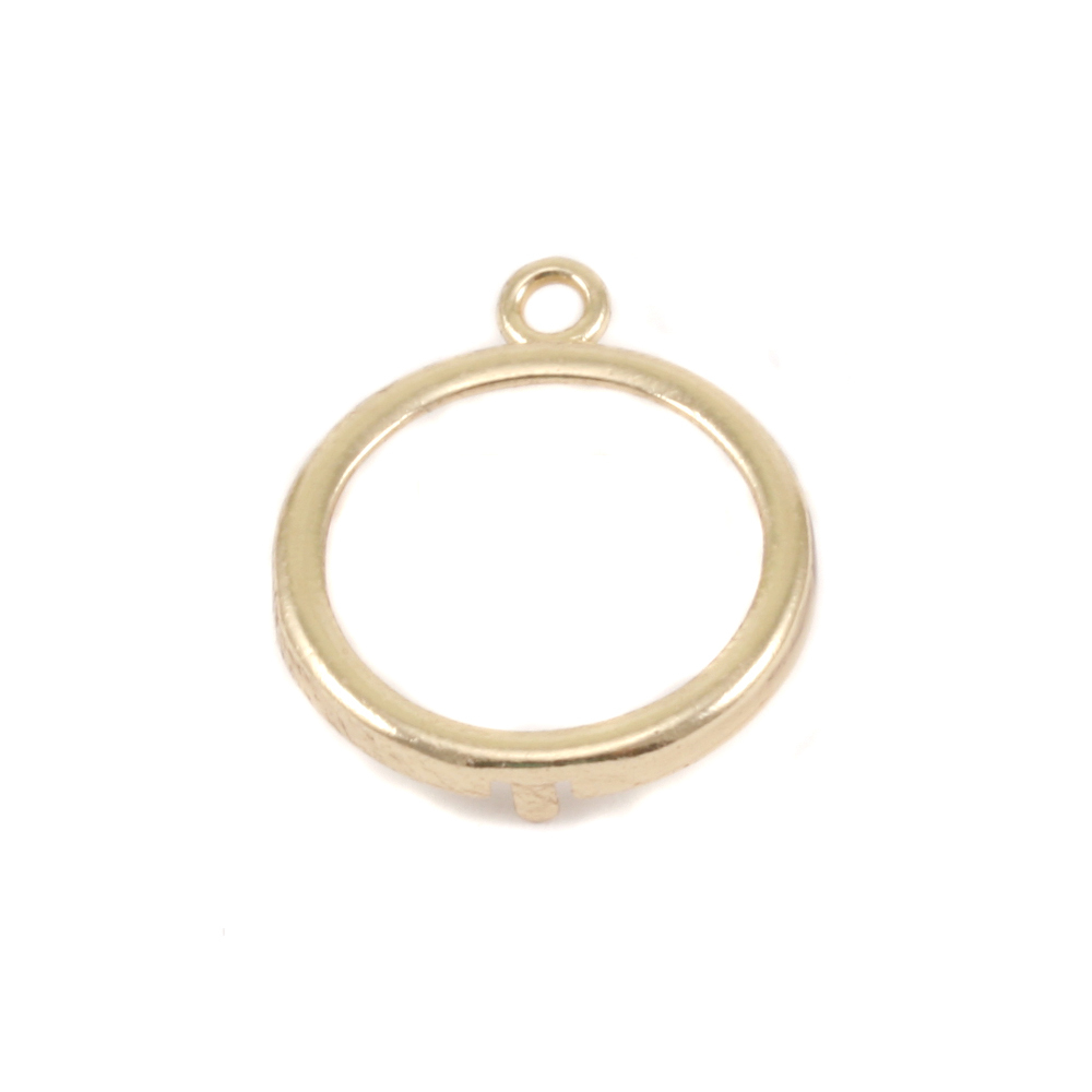 Metal Stamping Blanks Brass Smooth Circle Frame, for 16mm (.63") Circles
