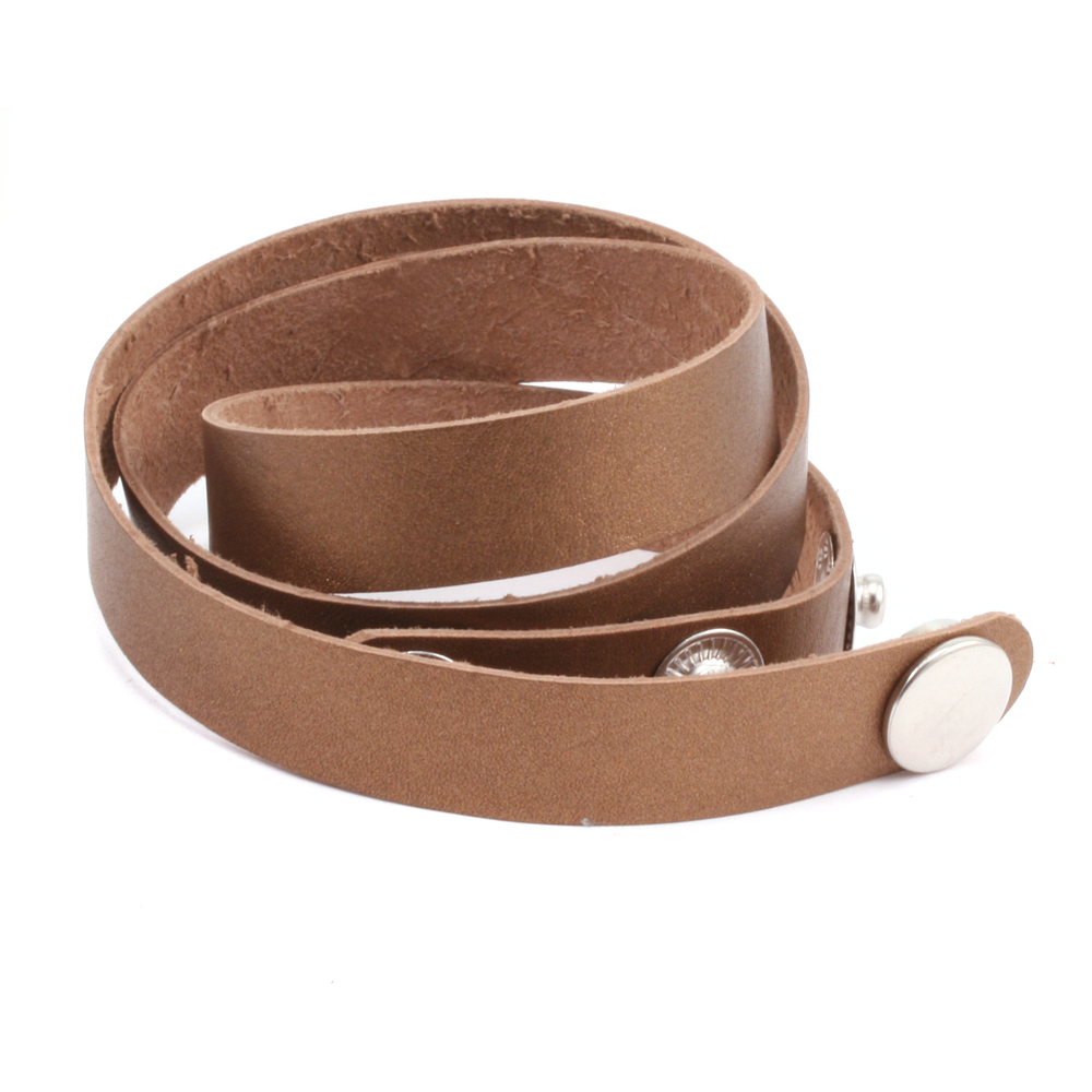 Leather Stampable Leather Wrap Around Bracelet 1/2" Adjustable, Bronze