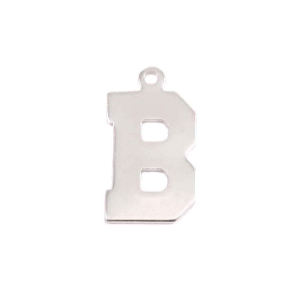 Metal Stamping Blanks Sterling Silver Letter B, 20g