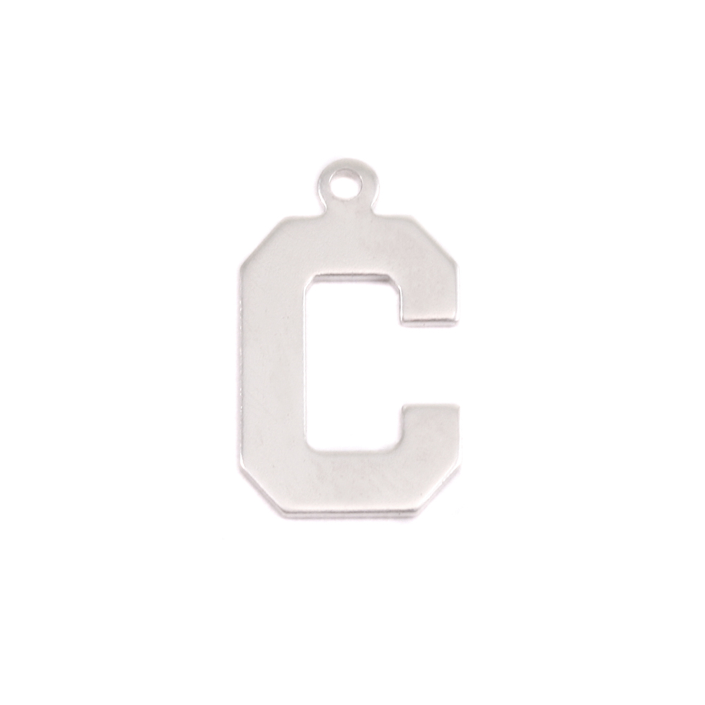 Metal Stamping Blanks Sterling Silver Letter C, 20g