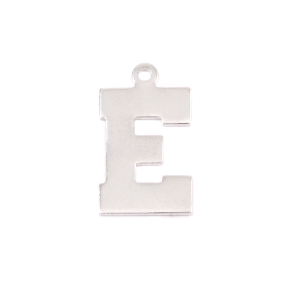 Metal Stamping Blanks Sterling Silver Letter E, 20g