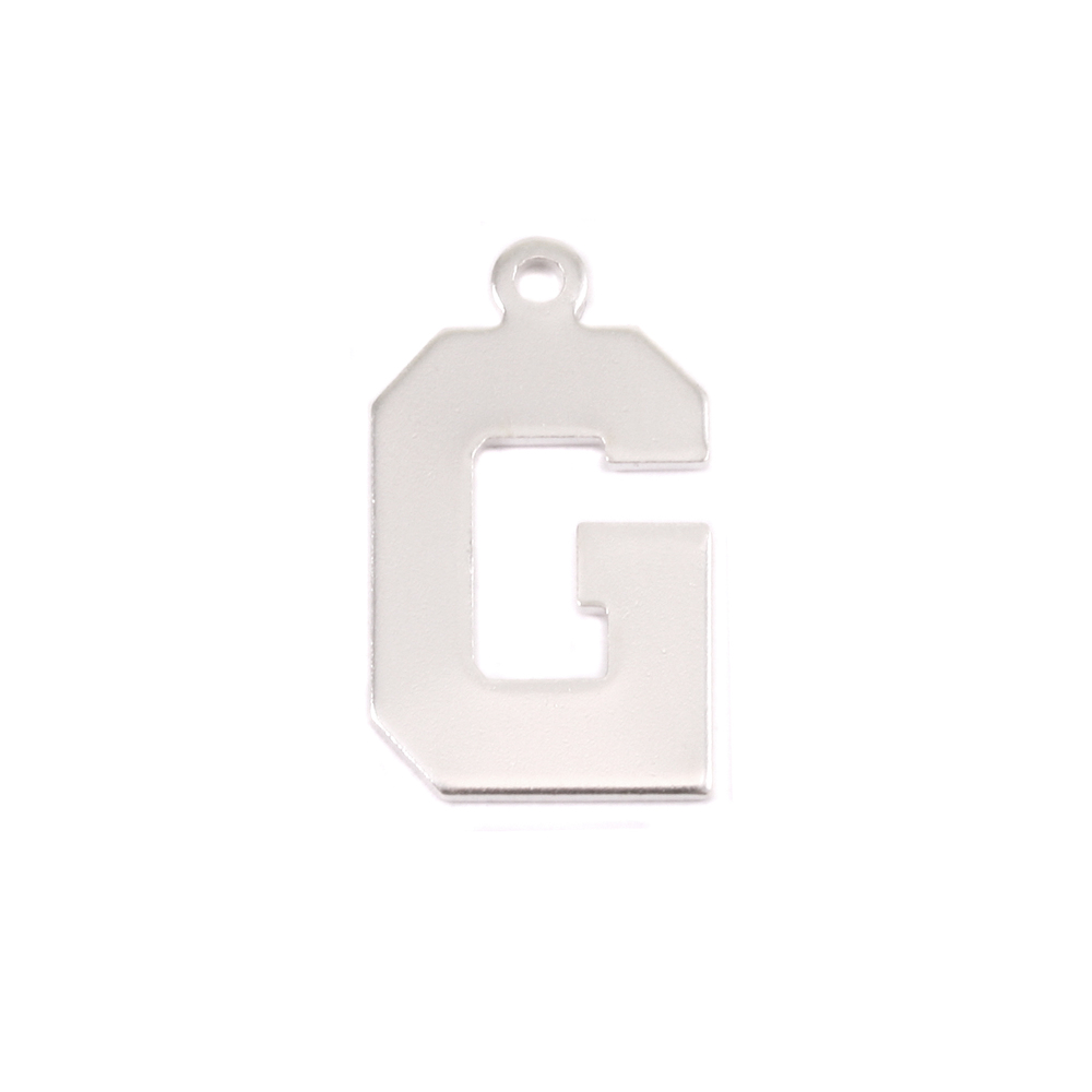 Metal Stamping Blanks Sterling Silver Letter G, 20g