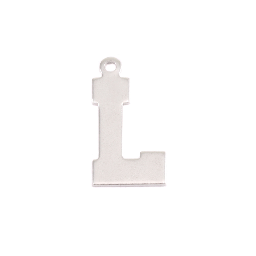 Metal Stamping Blanks Sterling Silver Letter L, 20g