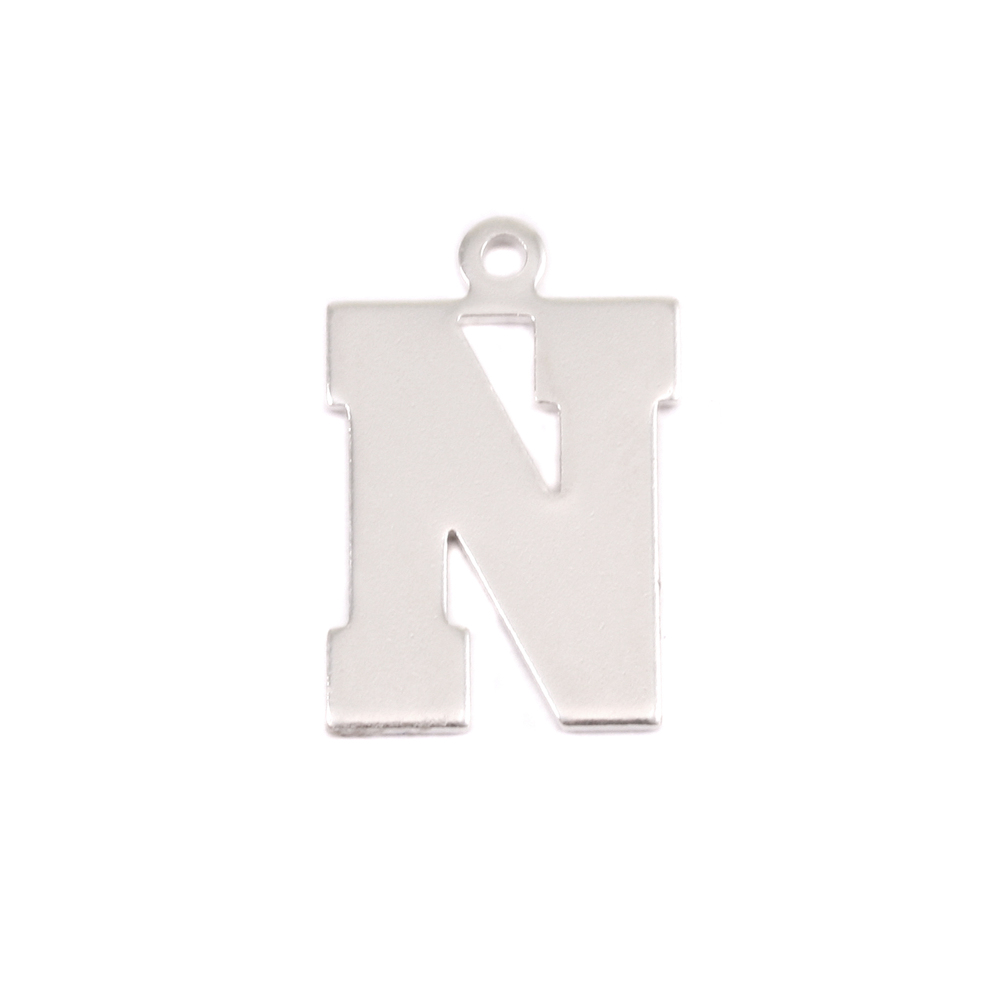 Metal Stamping Blanks Sterling Silver Letter N, 20g