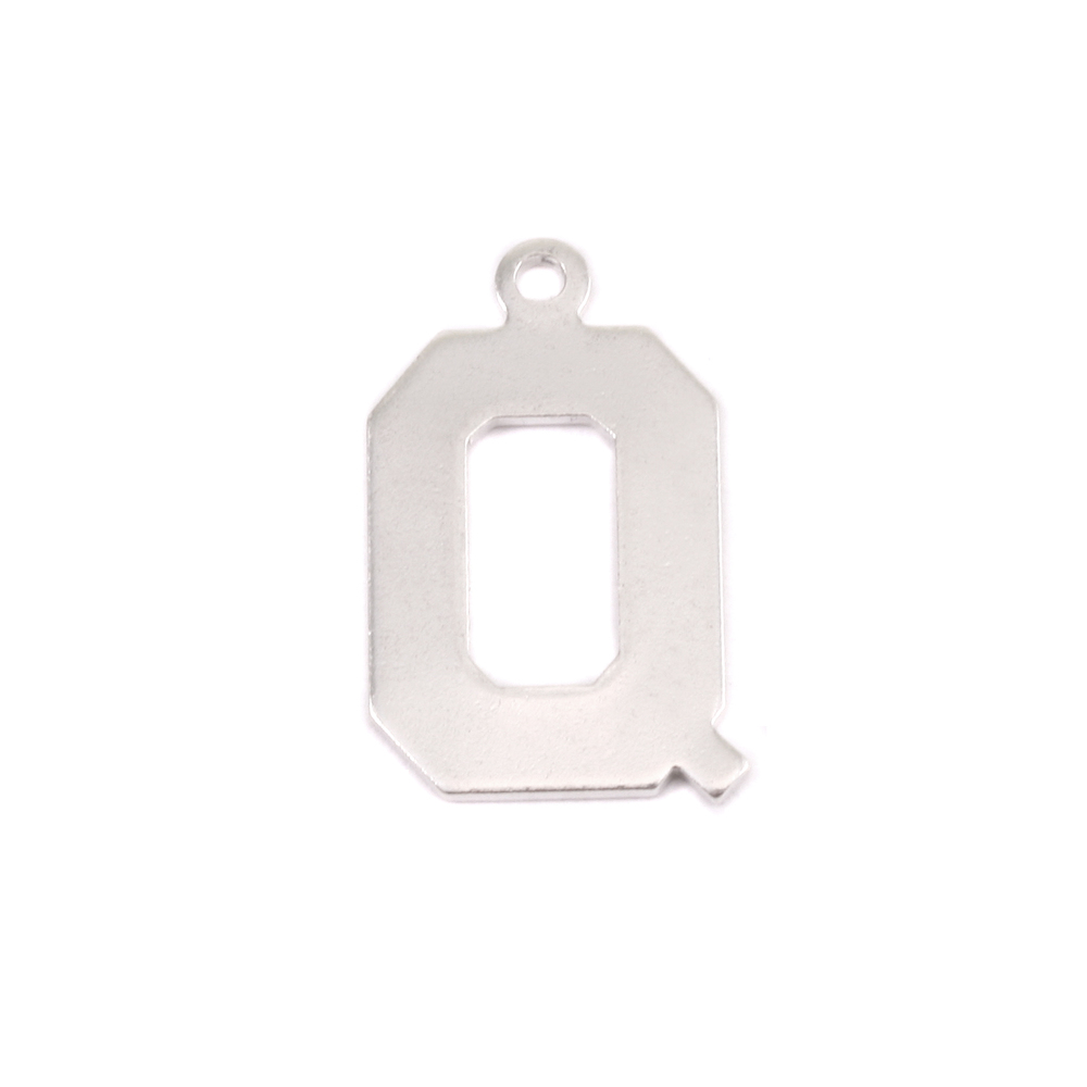 Metal Stamping Blanks Sterling Silver Letter Q, 20g