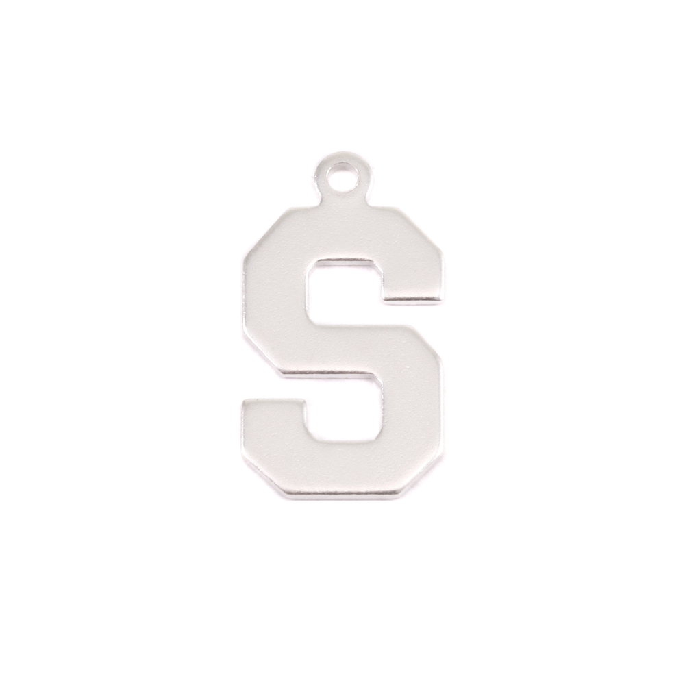 Metal Stamping Blanks Sterling Silver Letter S, 20g