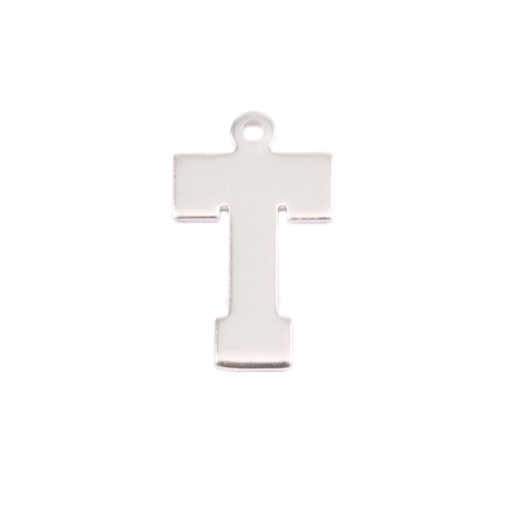 Metal Stamping Blanks Sterling Silver Letter T, 20g