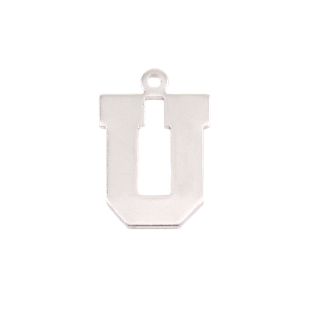 Metal Stamping Blanks Sterling Silver Letter U, 20g