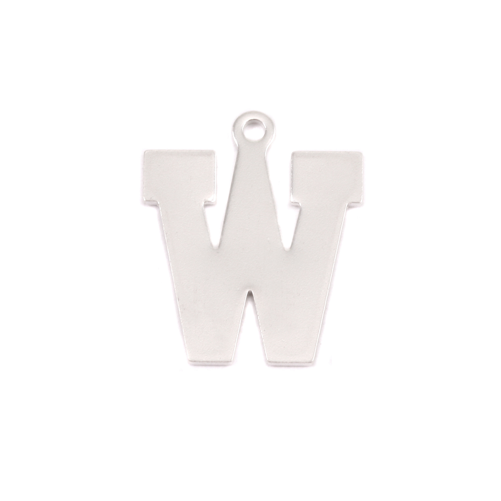 Metal Stamping Blanks Sterling Silver Letter W, 20g
