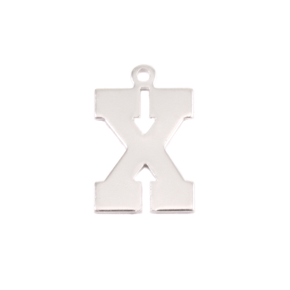 Metal Stamping Blanks Sterling Silver Letter X, 20g