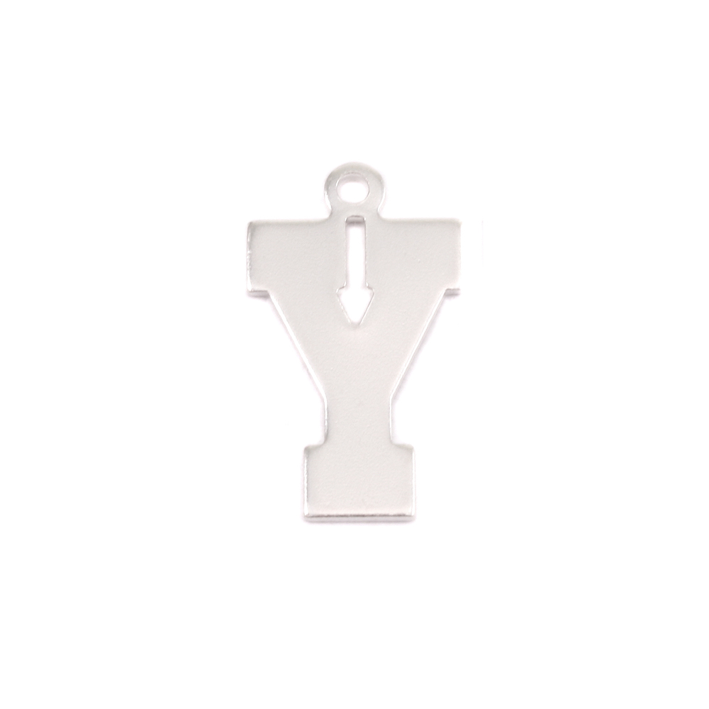 Metal Stamping Blanks Sterling Silver Letter Y, 20g