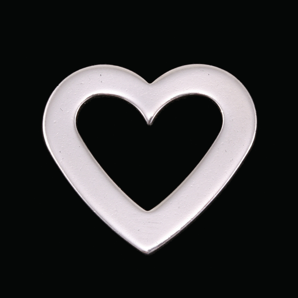 Metal Stamping Blanks Sterling Silver Heart Washer, 16g