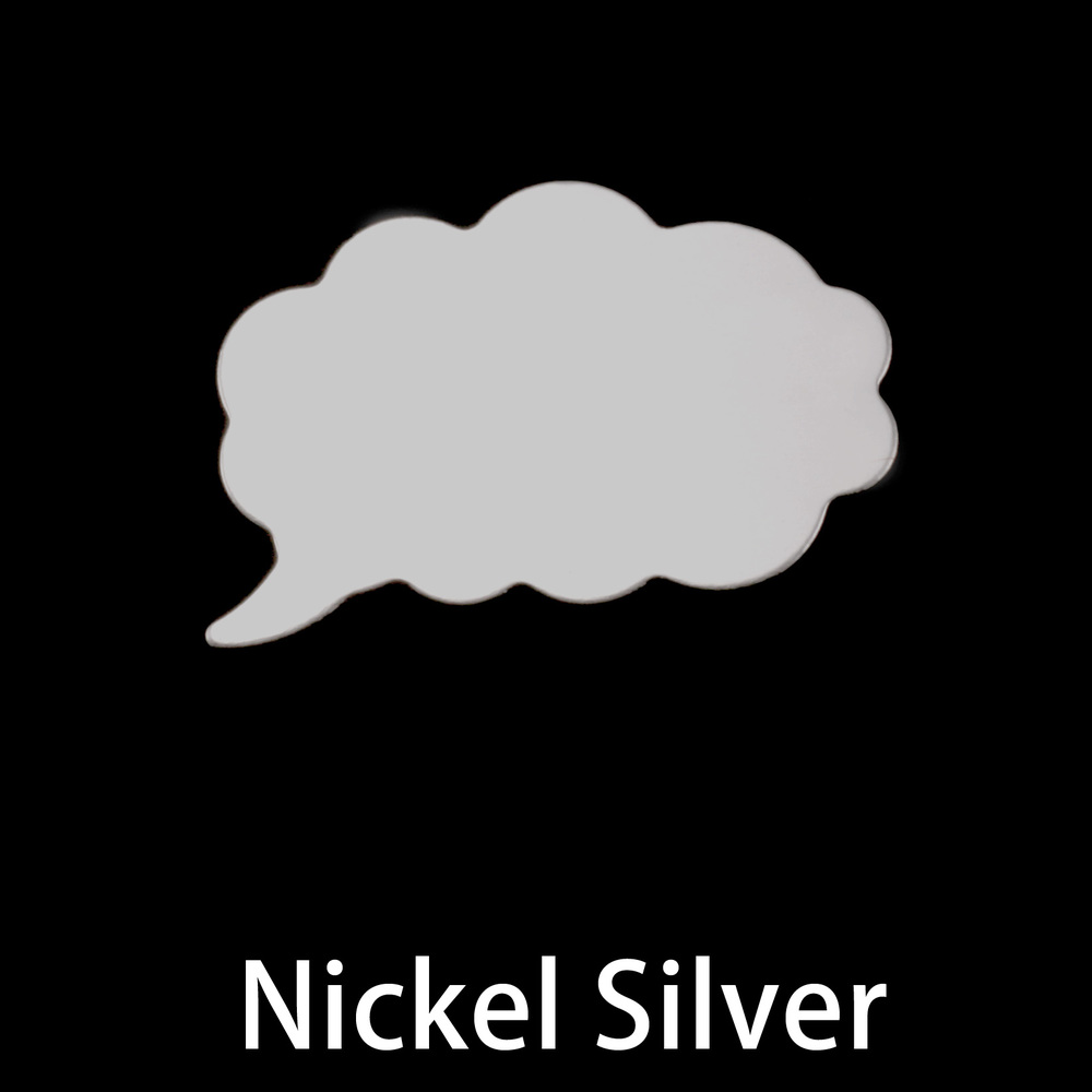 Metal Stamping Blanks Nickel Silver Thought Bubble, 24g