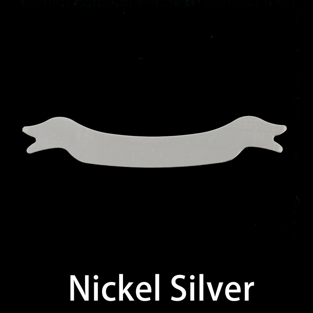 Metal Stamping Blanks Nickel Silver Banner, 24g