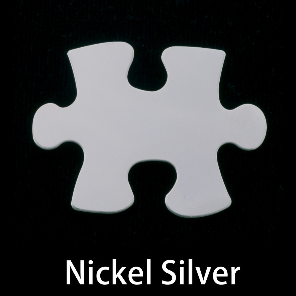 Metal Stamping Blanks Nickel Silver Puzzle Piece, 24g