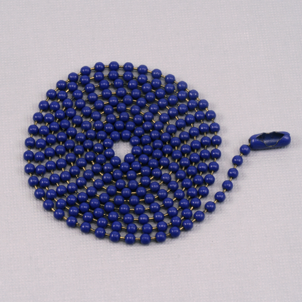Chain & Clasps Blue Ball Chain with connector, 30" 2.4mm